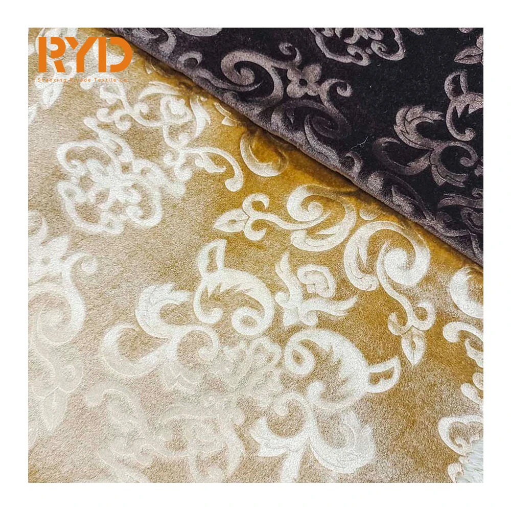 100%Polyester Holland Velvet Emboss Dyed microsuede sofa fabric