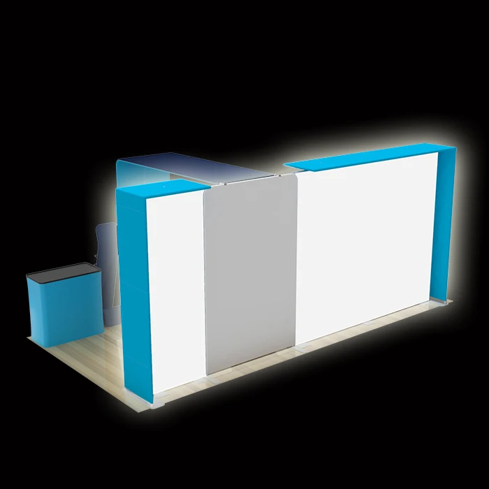 10x20 SEG Aluminum Shelf Display Vogue Advertising Custom Print Modular Reusable Backlit Trade Show Booth Exhibition