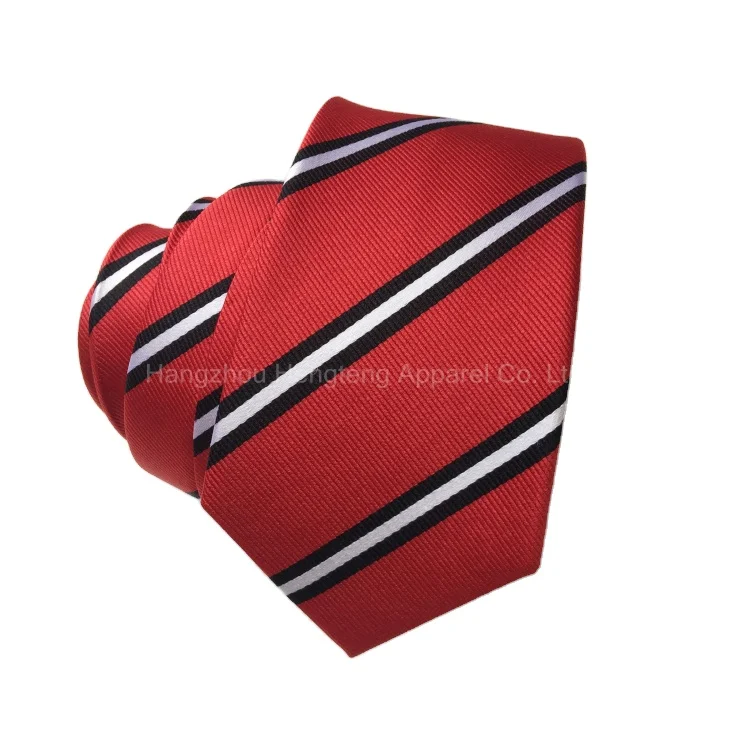 Тканый галстук из чистого шелка в полоску