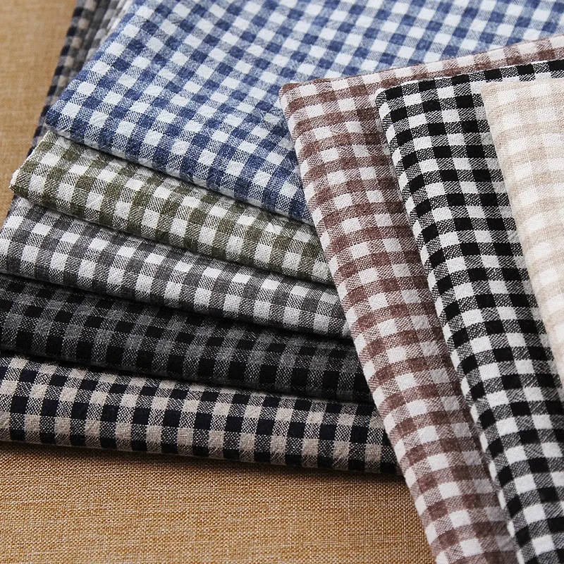 Manufacturers directly supply plaid cloth cotton linen cloth corrugated sheets sofa cloth table