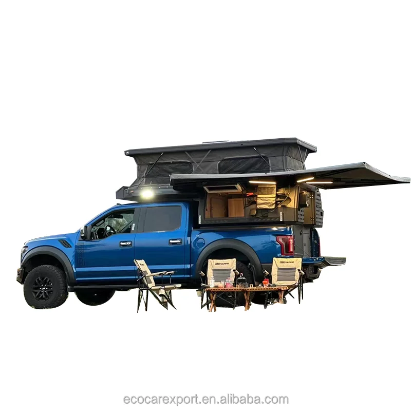 Manufactory direct aluminum 4x4 travel trailers  with cheap price pickup truck off-road caravan