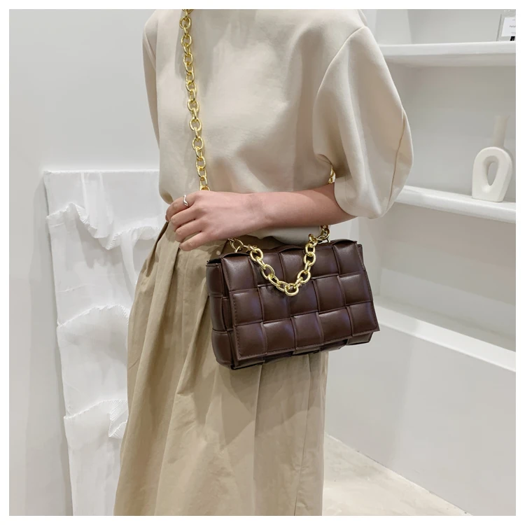 
 Сумка на плечо из натуральной кожи с шевронным узором, Роскошные Дизайнерские Сумочки, брендовый чемоданчик кросс-боди с цепочкой и икрой  