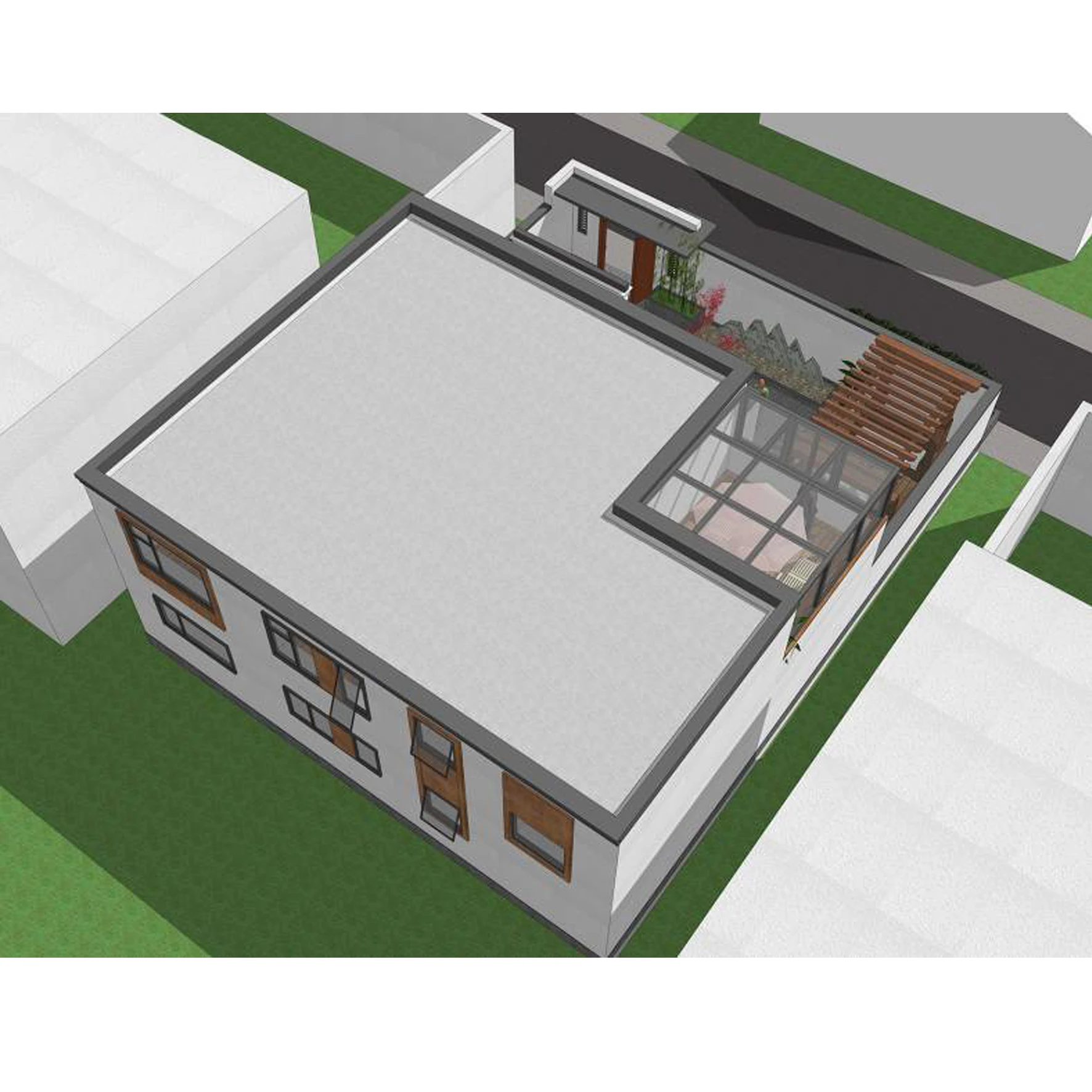 Ready made luxury prefabricated houses light steel customized villas low-cost light steel structure houses for office use