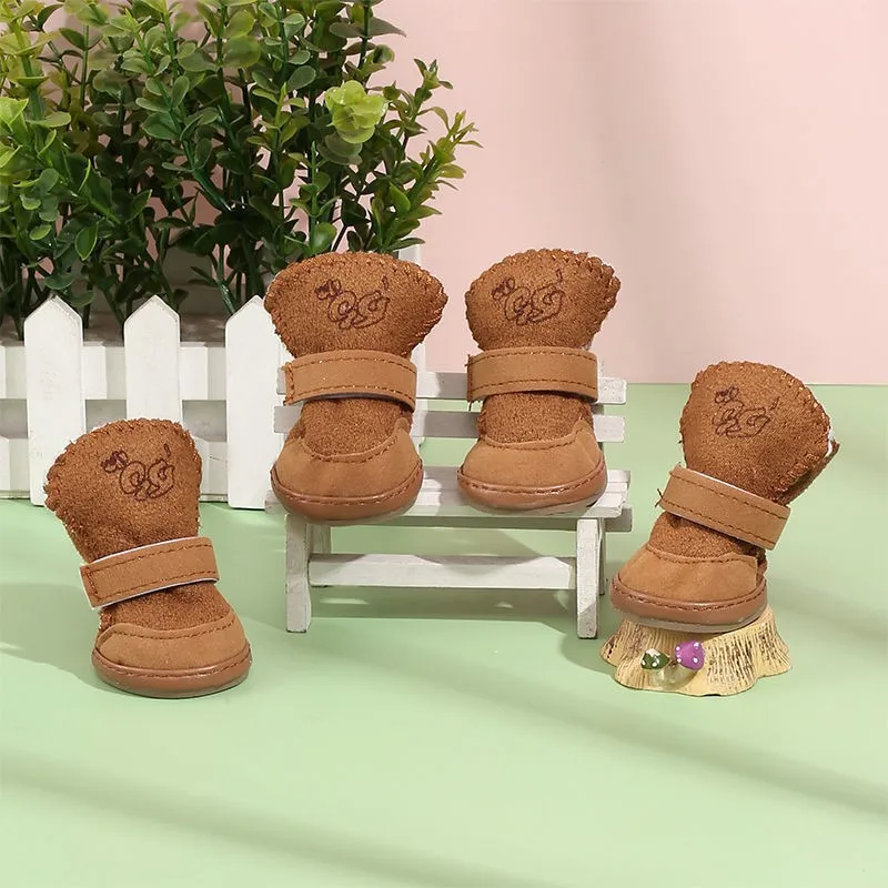 Wholesale Fashion Custom Size Non-Slip Winter Warm Wear-Resistant Pet Shoes For Dogs