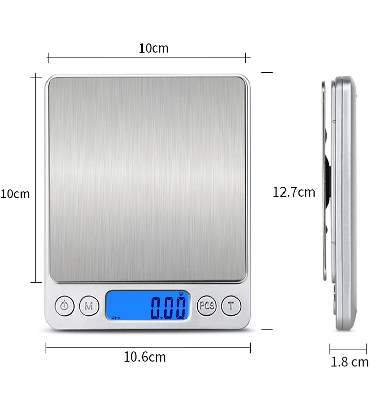 500g/1kg/2kg/3kg 0.1g 0.01g Basculas Digital Weight Scale Kitchen Weighing Scales Mini Jewelry Coffee Gold Gram Scale
