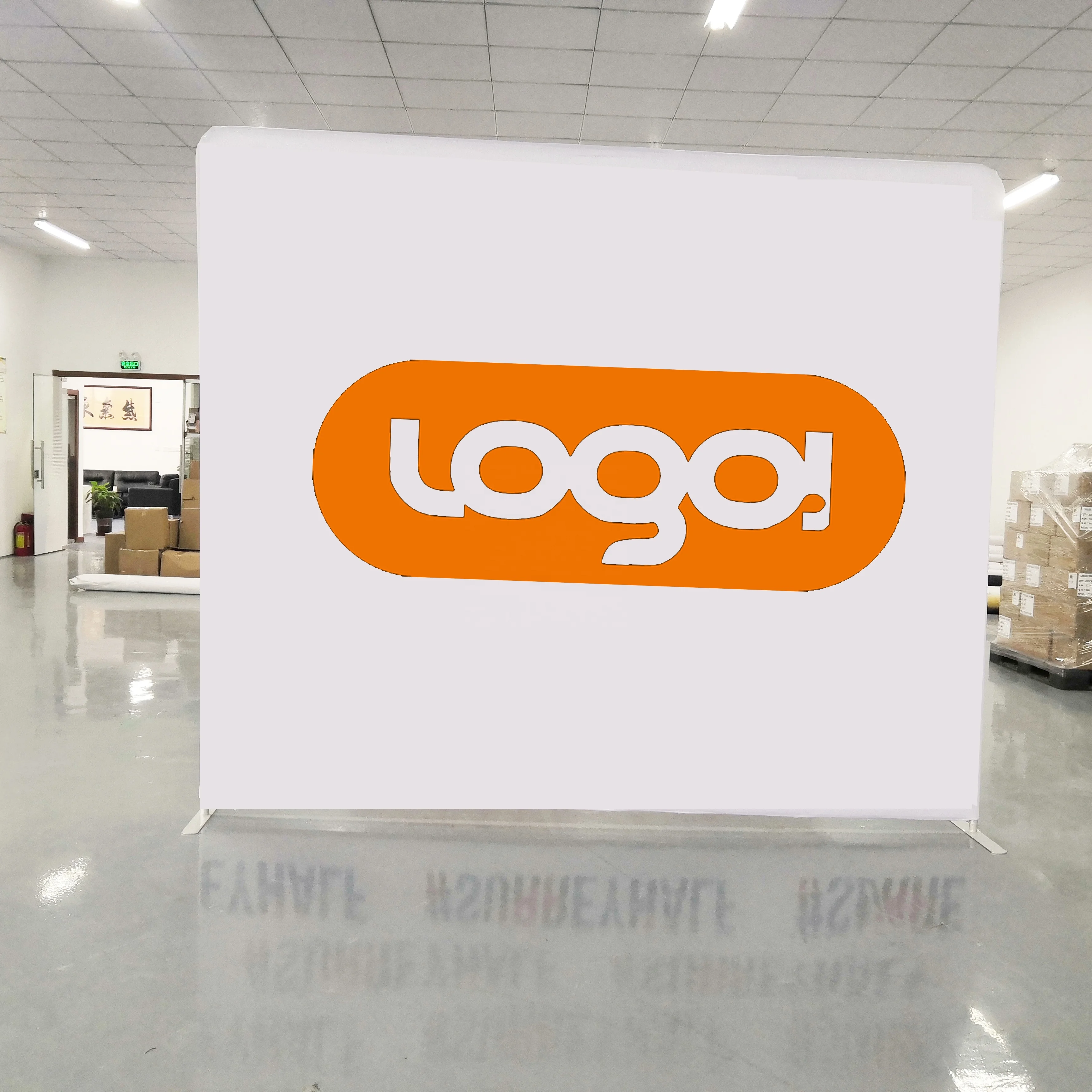 8ft 10ft 20ft exhibition backdrop trade show roll pull up pop up display booth stretch tension fabric display banner stands