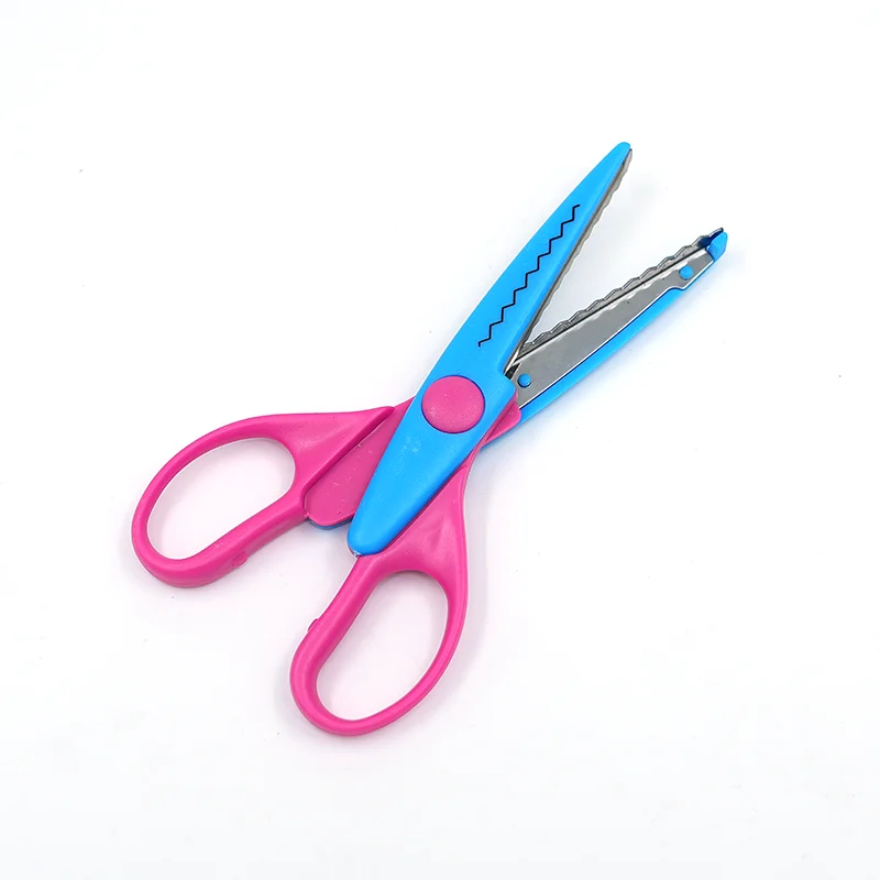 Colorful safe ABS alloy cutter head craft scissors craft fancy  scissors for children
