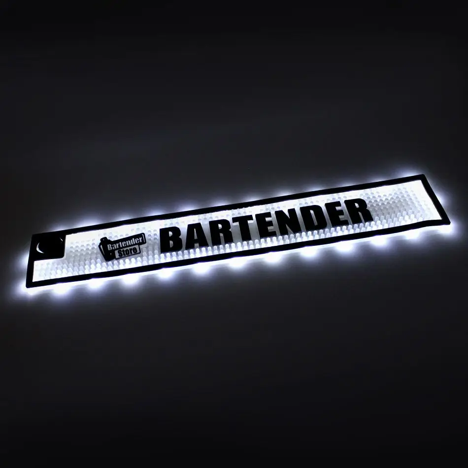 Led PVC Bar Mat Personalized Custom Branded PVC Beer Bar Spill Mat With Logos