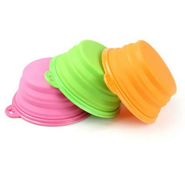 BPA Free Dishwasher Safe Portable and Collapsible Silicone Pet Bowl for Traveling Food Water Feeding Cup Dish for Dogs Cats