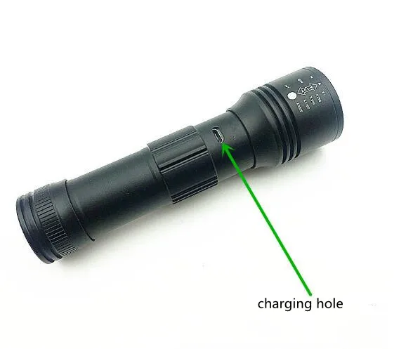 Wholesale P50 Chip Rechargeable Magnet Tail Small Flashlight with side light