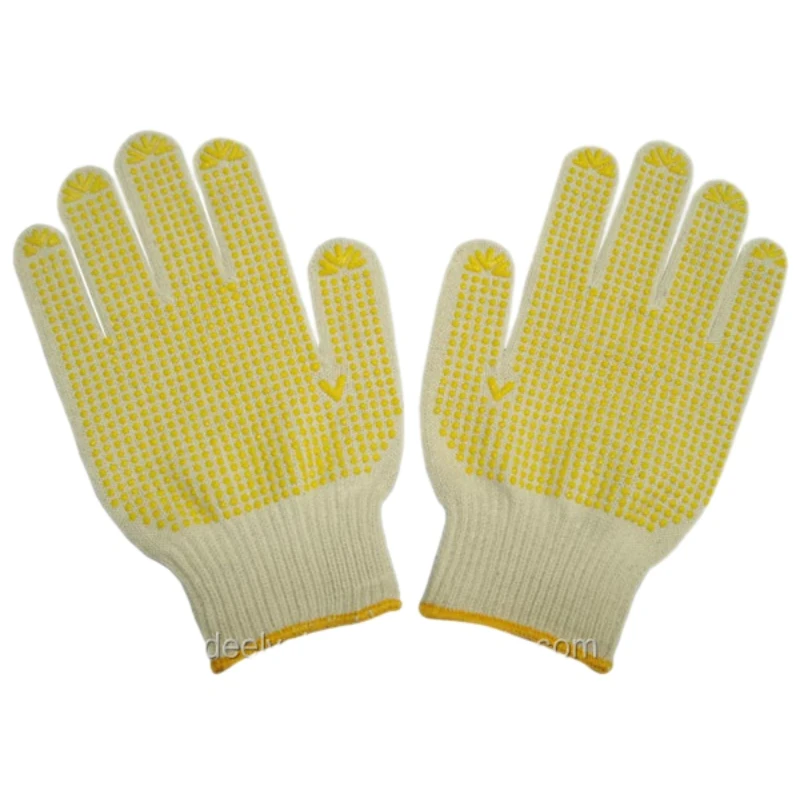 Labor Protection Safety Cotton Dotted Glove Thickened Wear Resistant Breathable Work Gloves