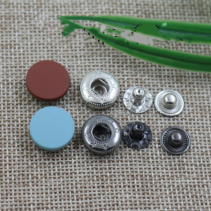 New Fashion Jackets Paint Metal Denim Round Spring Snap Button For Garment