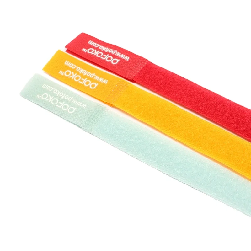 reusable colorful hook and loop cable tie