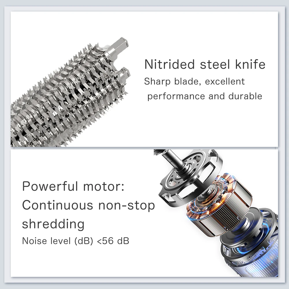 Factory Wholesale Heavy 45L Large Capacity Manual Paper Shredder Security Level 5 Shreds CD Card at 5mm/SEC Plastic Material