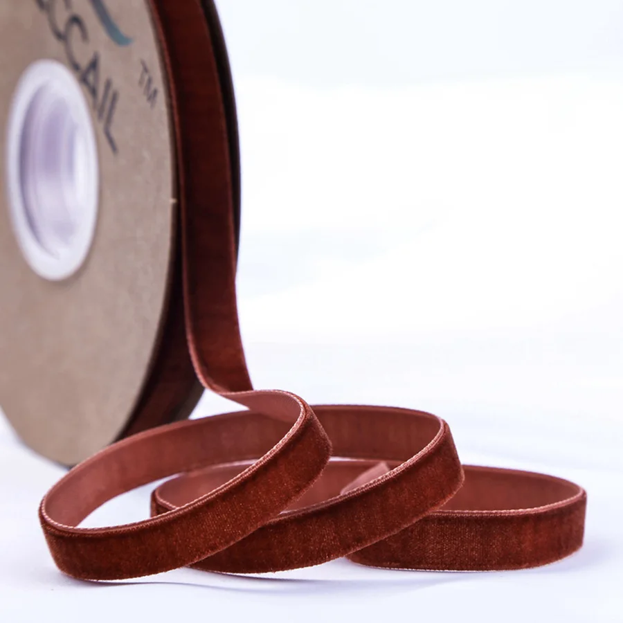 COOMAMUU Velvet Decorative Ribbons 10mm  20yards/roll Solid Ribbon DIY Headband Bows DIY Shoes Tape Hat Sewing Supplier