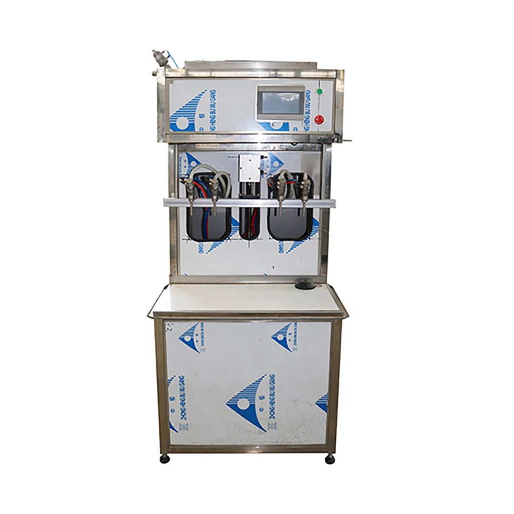 Factory Wholesale Drink Filling Machine 700*350*2200mm Size Semi-automatic Four Head Filling Machine