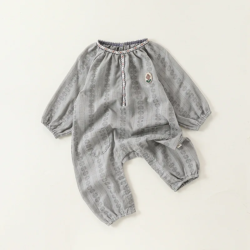 baby jumpsuit 2024 autumn models baby girl jumpsuit sweet little princess baby rompers crawling clothes