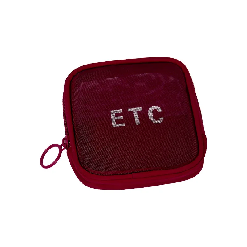 custom logo flat Toiletry washable cosmetic organizer light mesh net Beauty travel kit gauze makeup bag storage Cosmetic Bag