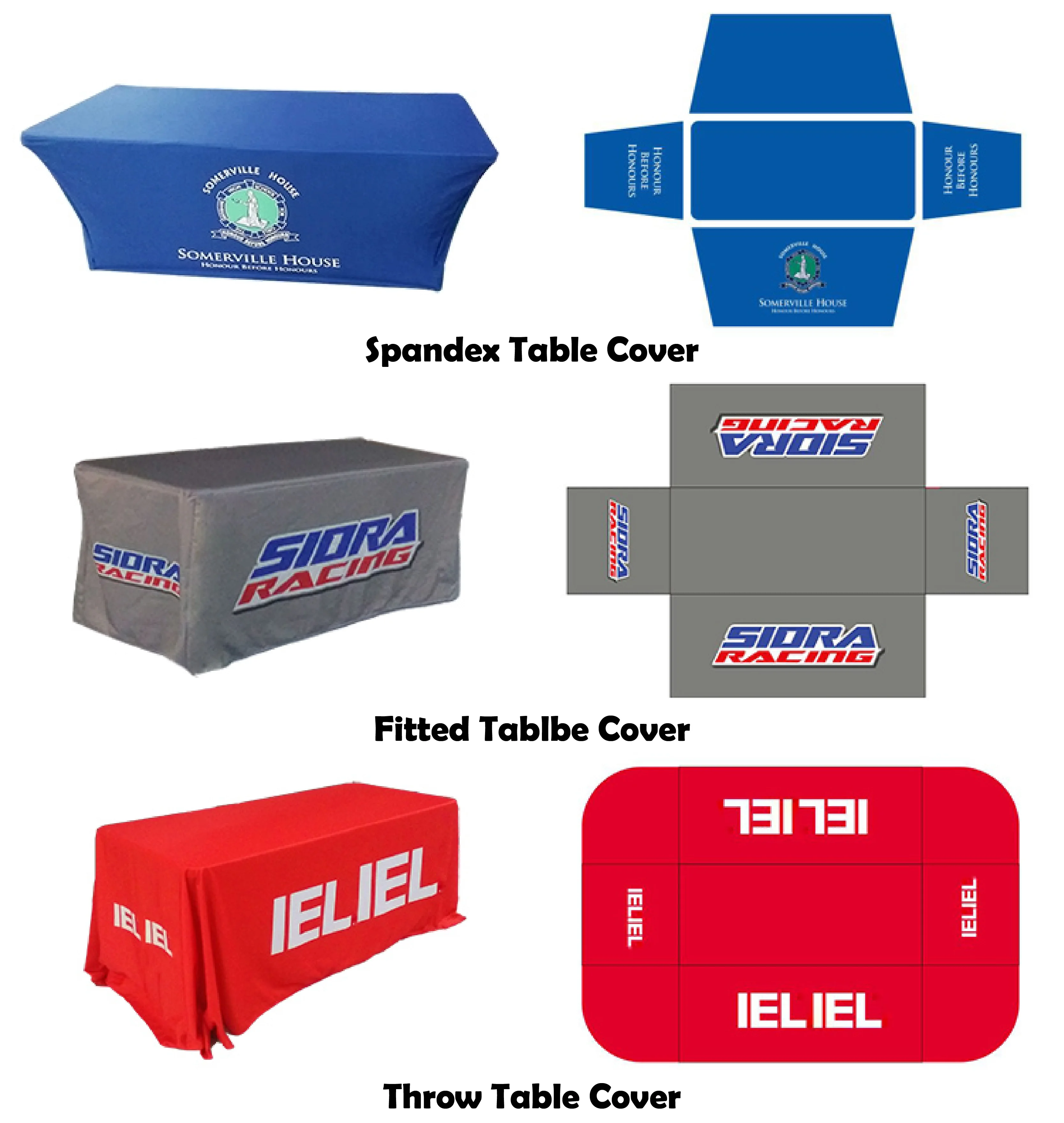 Custom Logo Spandex Fitted Table Cloth