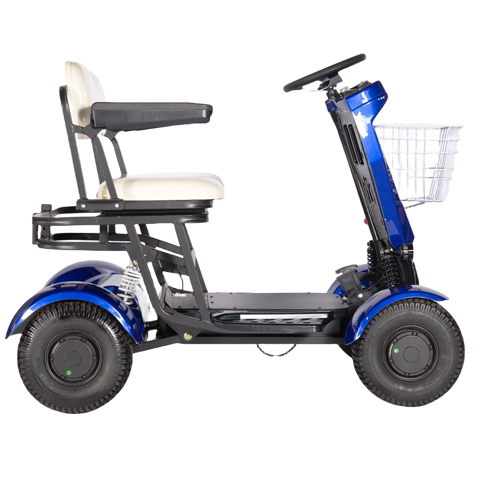 lithium battery  2 seat powerful adults four wheel fat tire electric golf scooter with golf bag holder
