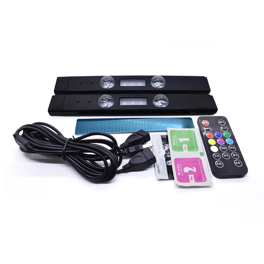 Hot sale products car accessories interior decorate atmosphere light 2.5W RGB LED fiber car led strips app ambient light in car