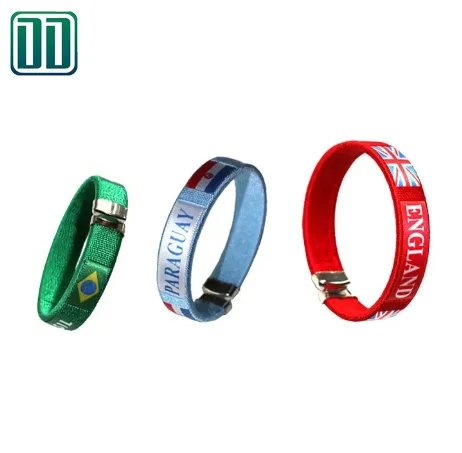 Wholesale Custom Free Wristband National Free Size Elastic Flag Bangle Bracelet