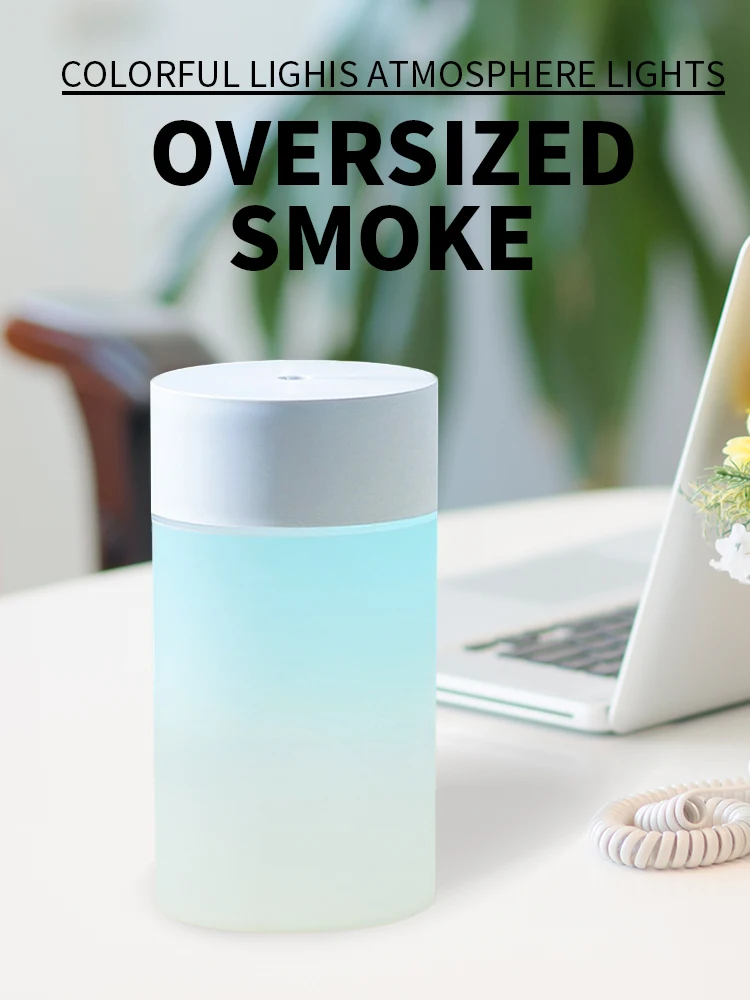 260ML USB Ultrasonic Air Humidifier LED Lamp Mini Essential Oil Diffuser Car Purifier Aroma Anion Mist Maker With Romantic Light