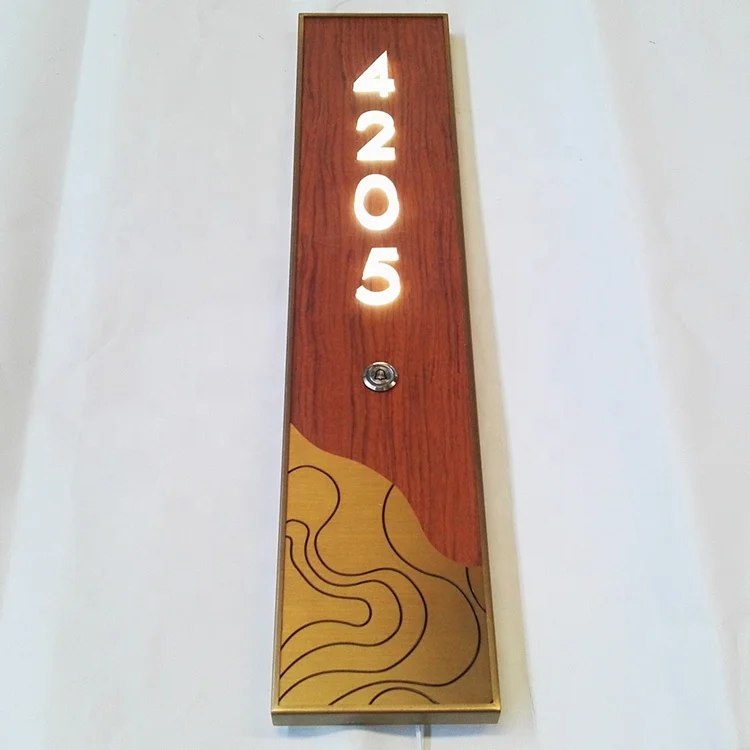 acryleec house name plate designs solar long hotel door number plates with bell