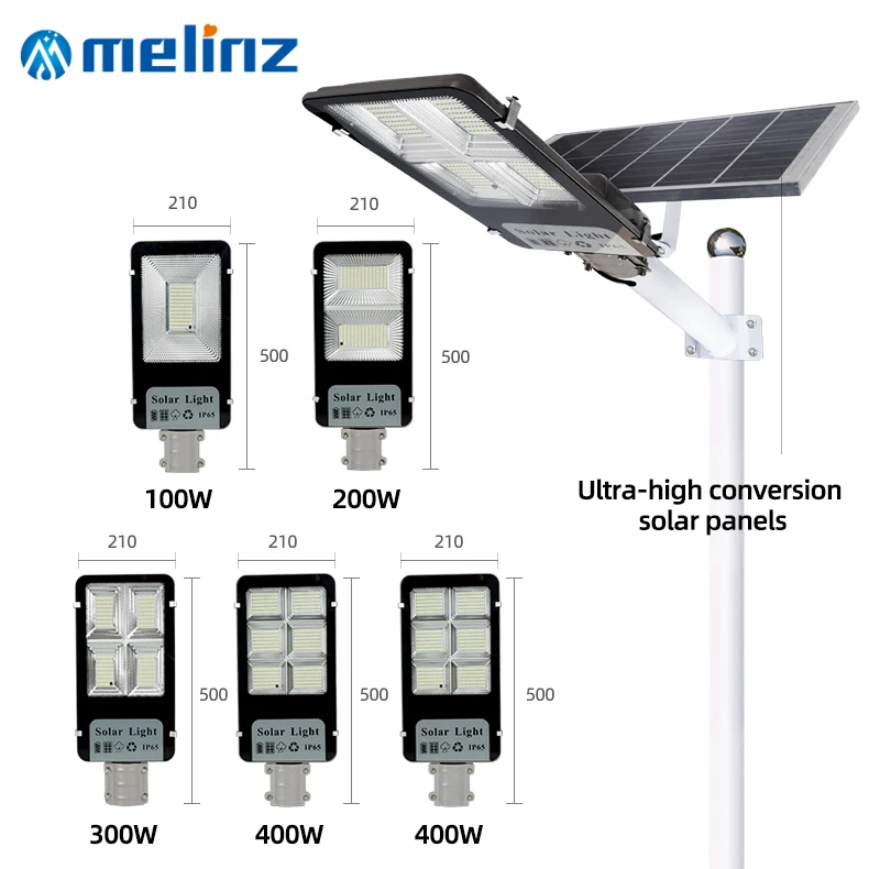 MELINZ High Quality Outdoor Waterproof LED Street Light 60W 100W 200W 300W 400W Solar Street Light