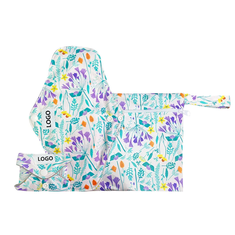 Menstrual Period Pads Bamboo Charcoal women pads feminine sanitary napkin with carry bag