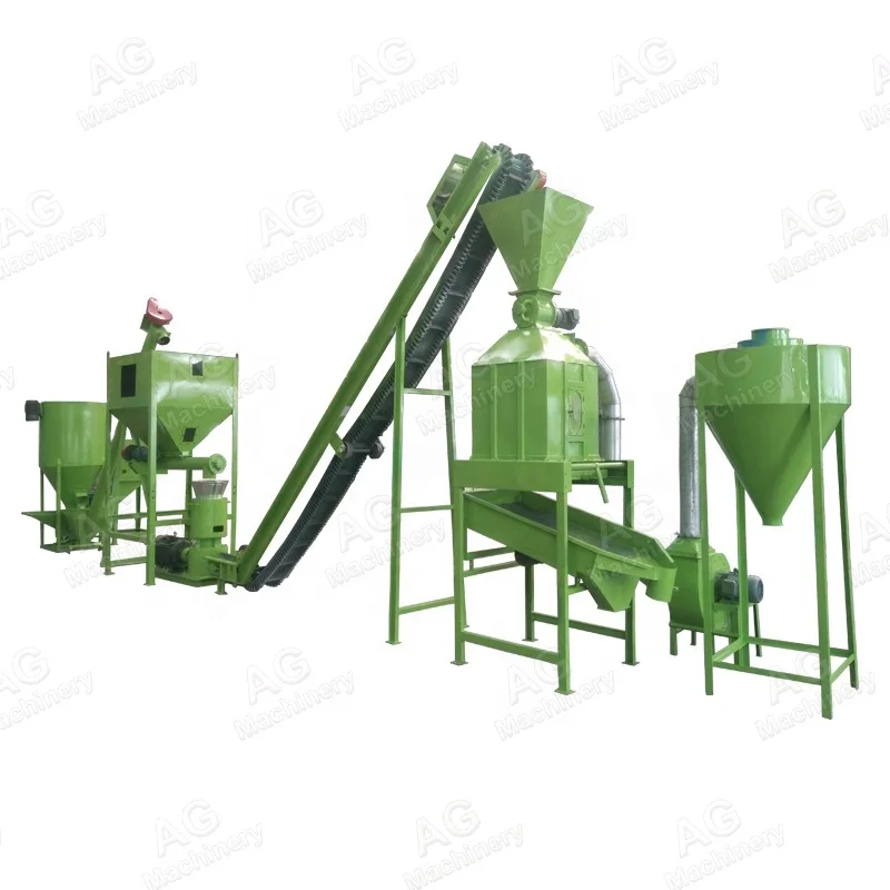Cow Pig Chicken Pellet Feed Production Line Small Livestock Feed Processing Line for Animal Feed