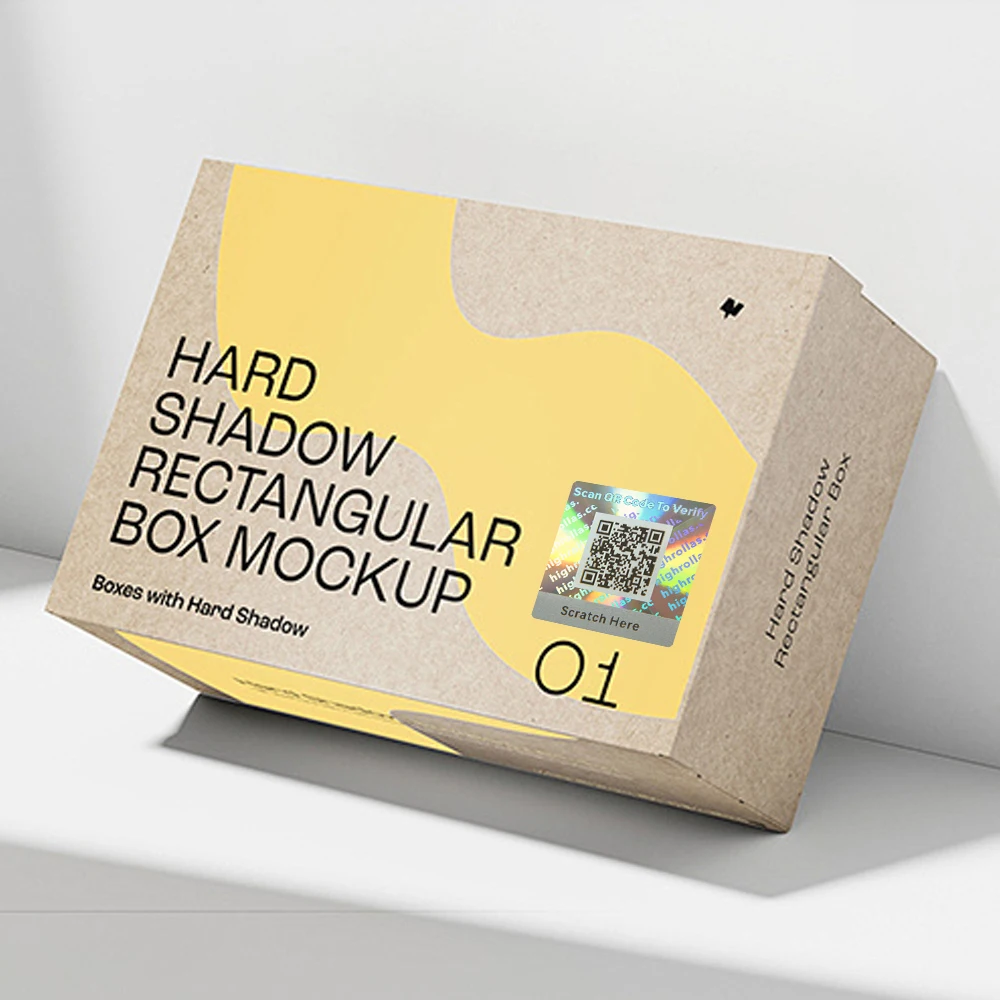 custom permanent QR code hologram sticker holographic sticker paper holographic stickers paper vinyl labels