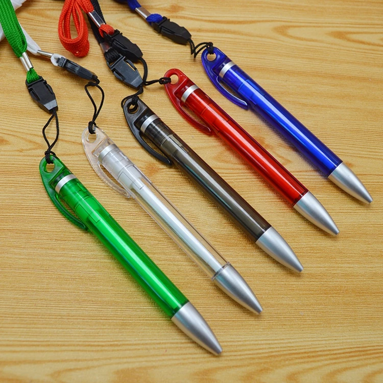 Custom twisted lanyard ballpoint pen with rope ballpoint pen portable can hang neck sling pen can print logo
