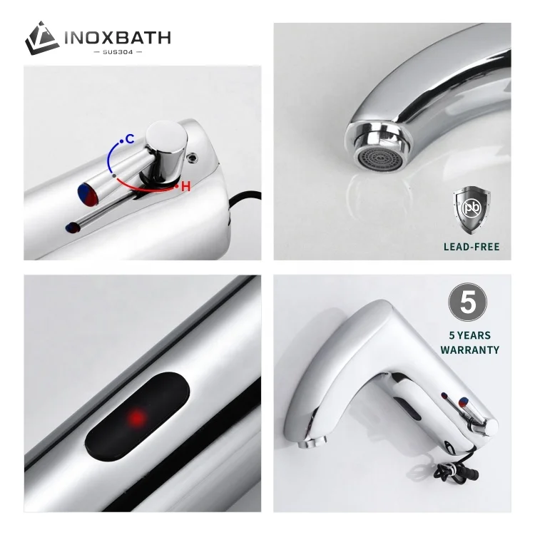 Hands free faucets bathroom touchless intelligent water save tap automatic smart sensor bathroom faucet