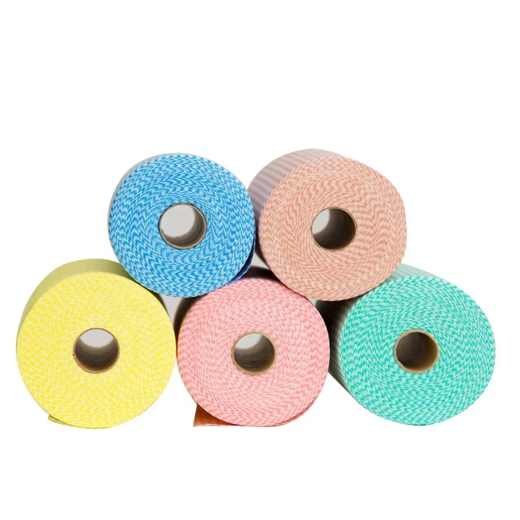 manufacturer rayon plain wave spunlace nonwoven fabric rolls with viscose pol wipes