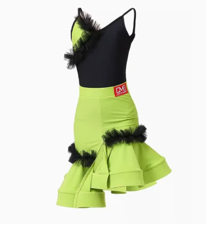 Made In China Latin Rumba Dancewear Latin Rumba Ballroom Dancewear Girls Spandex Latin Rumba Samba