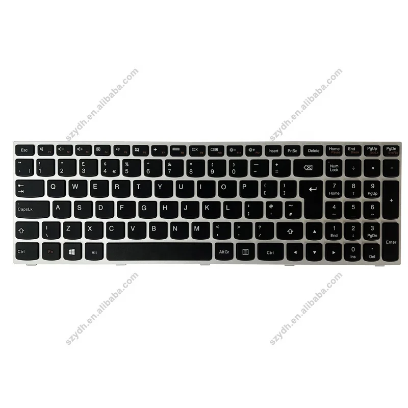 New Silver Frame Laptop Keyboard For Lenovo G50 G50-30 G50-45 G50-70 G50-80 Z50 Z50-75 Z51-70 T6G1-UK 5N20H03420 UK Keyboards