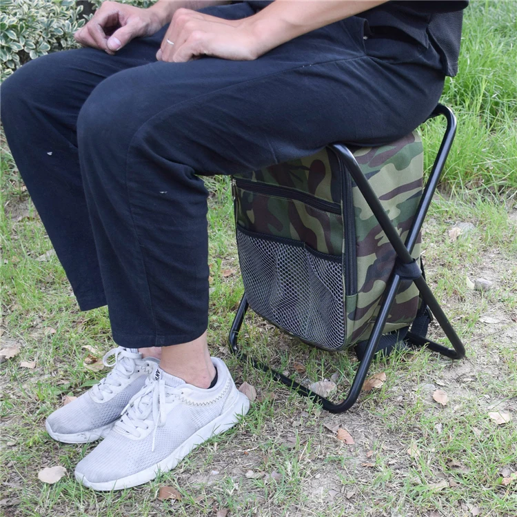 
Outdoor Folding Camping Fishing Beach Chair Backpack with Cooler Bag 
