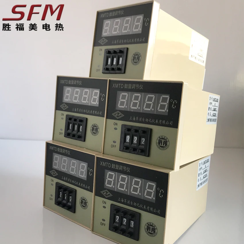 SFM  XMTD Series Dial Code 0-600 Celsius Degree K J PT100 AC 220V 72*72 mm Electronic Digital Temperature Controller Thermostat