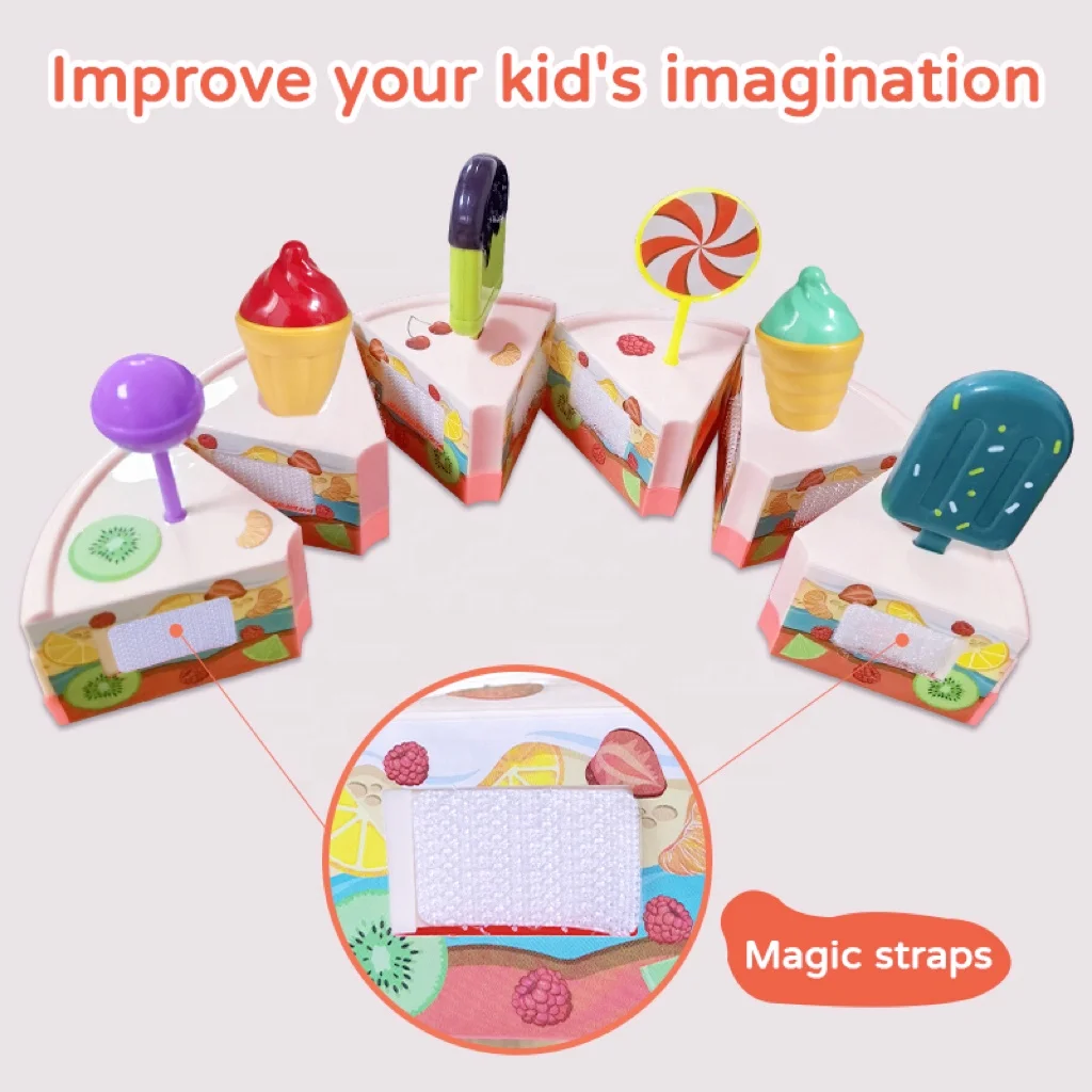 Baby 2-4 Year Pretend Play Preschool Kitchen Food Toys Birthday Cake Toy Pretend Play Toy Cake