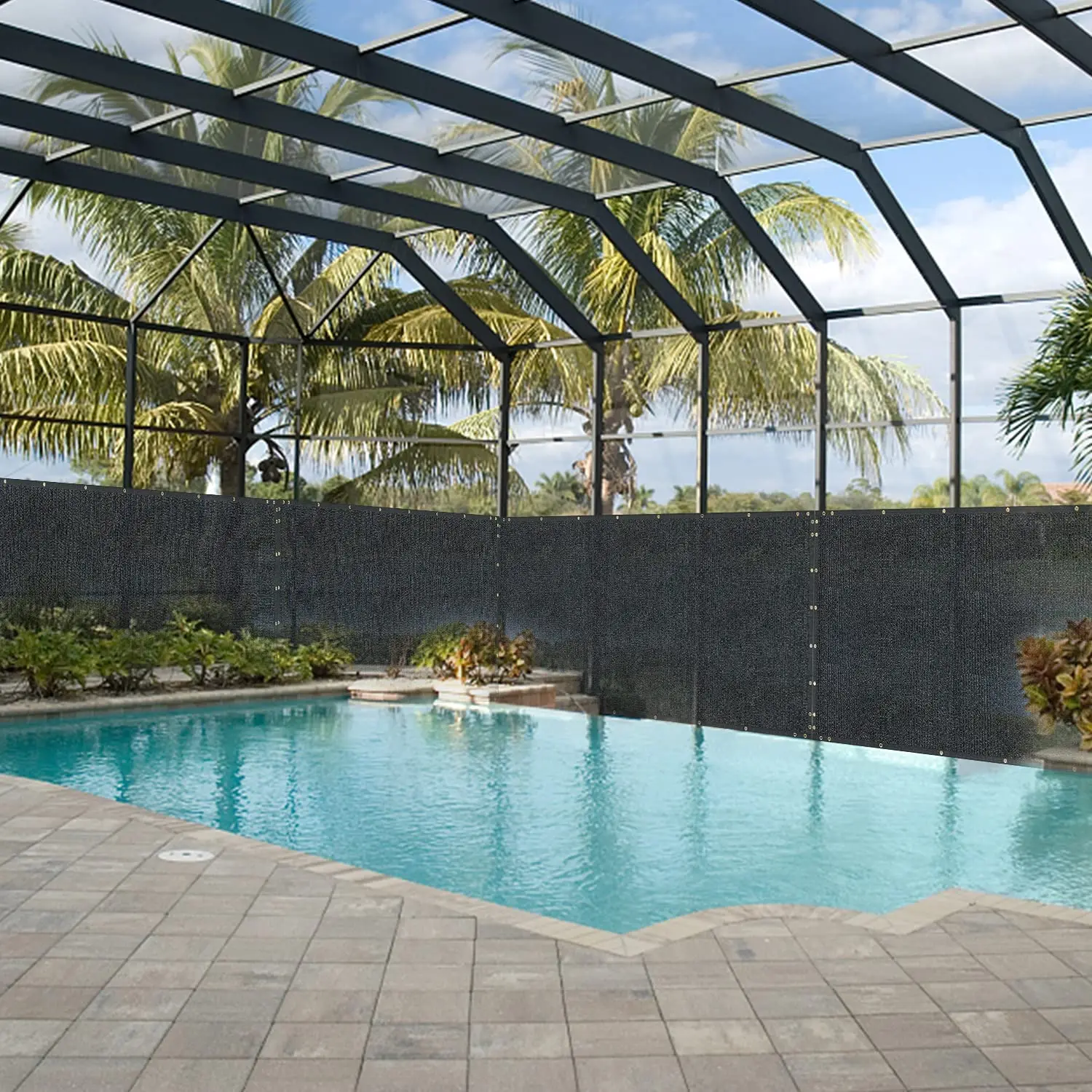 8 ft HDPE plastic privacy tarpaulin black outdoor privacy fence screen for chainlink fence cover