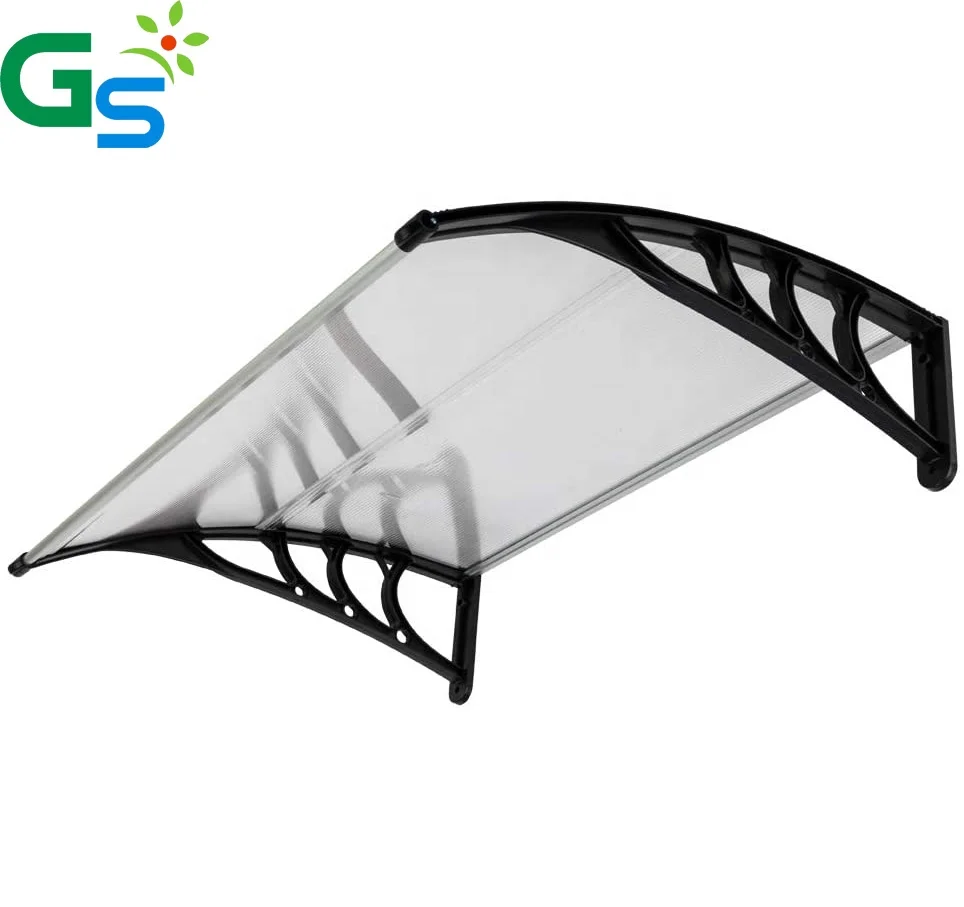 Malaysia Modern Decoration Transparent Pc Solid Sheet Balcony Cover Aluminum Composite Bracket Polycarbonate Canopy 100Cm X 200C