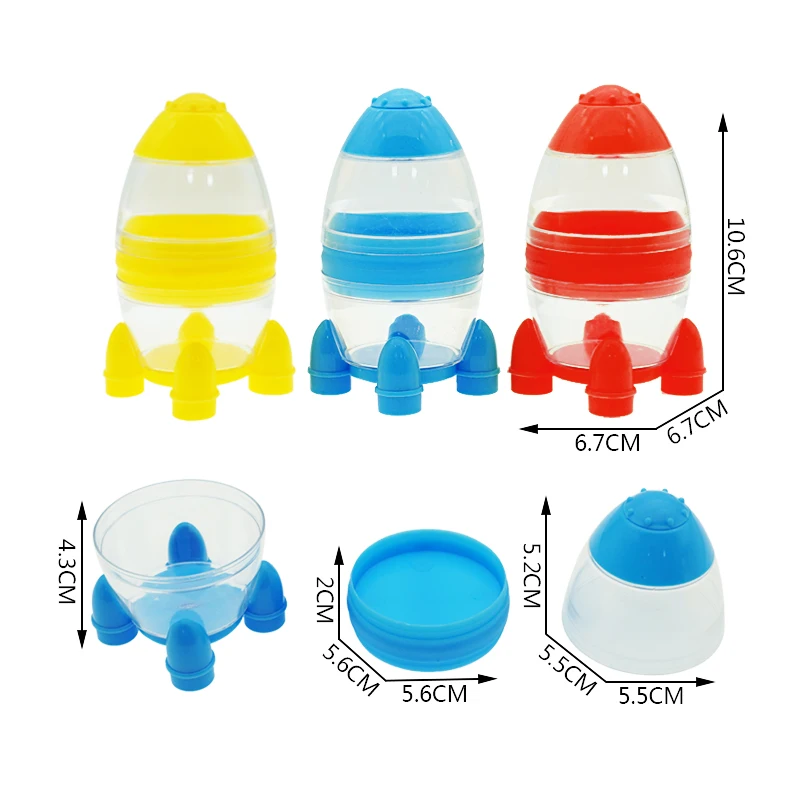 Double Layer Rocket Candy Bottle Plastic Empty Candy Container Toys For Kids