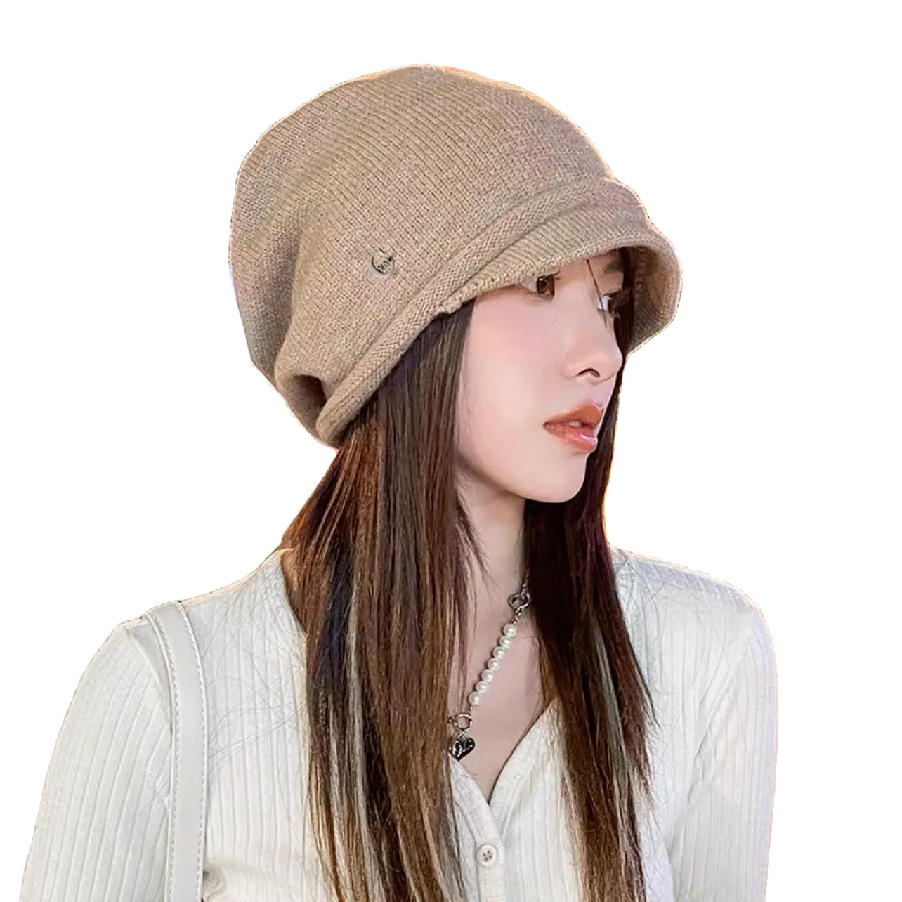 Slouchy Knit Beanie Hat for Women Winter  Soft Warm Ladies Wool Knitted Skull Beanies Cap