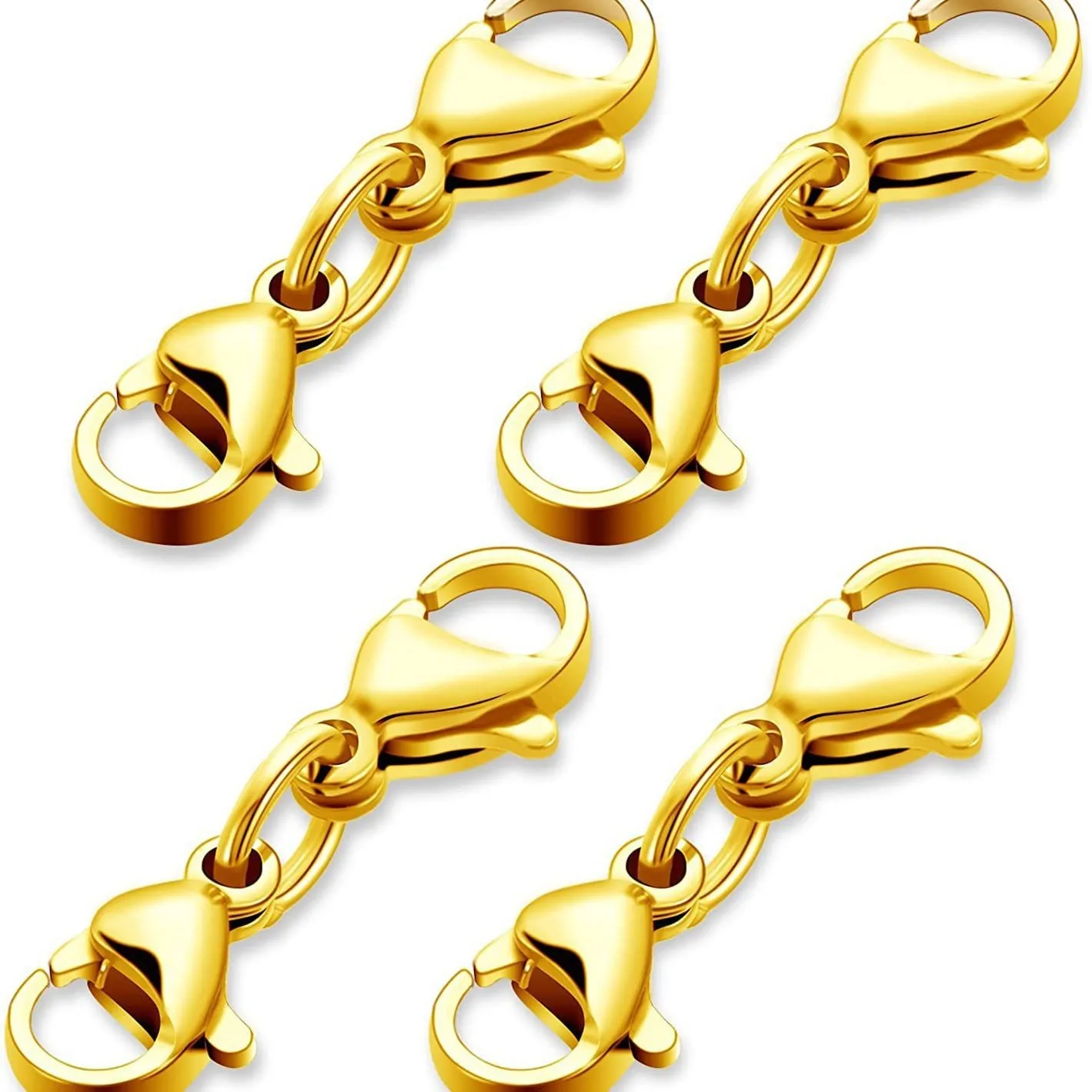 Wowei DIY Double Lobster Shortener Extension Clasps for DIY Jewelry Making Claw Connector