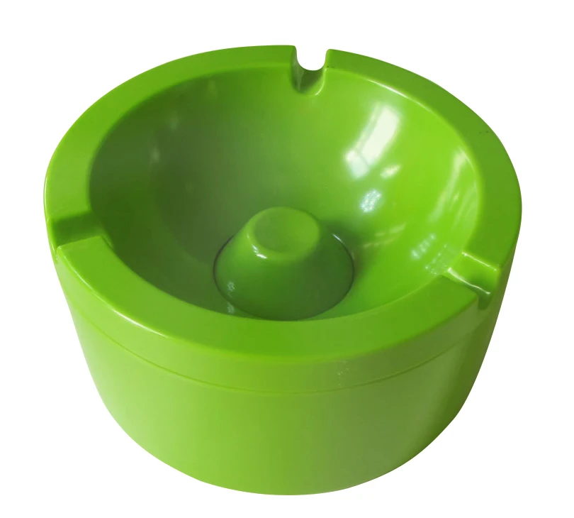 Hot Selling Personalized Green Round Ashtray Melamine Heat Resistant Restaurant Hotel Houseware Ashtray