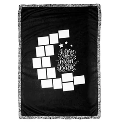i love you to the moon and back throw blanket for sublimation
