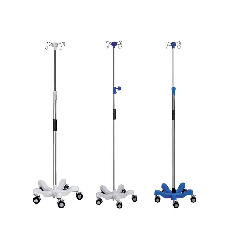 Factory Cheap Price High Quality Metal Height Adjusted Infusion Stand For Hospital Bed