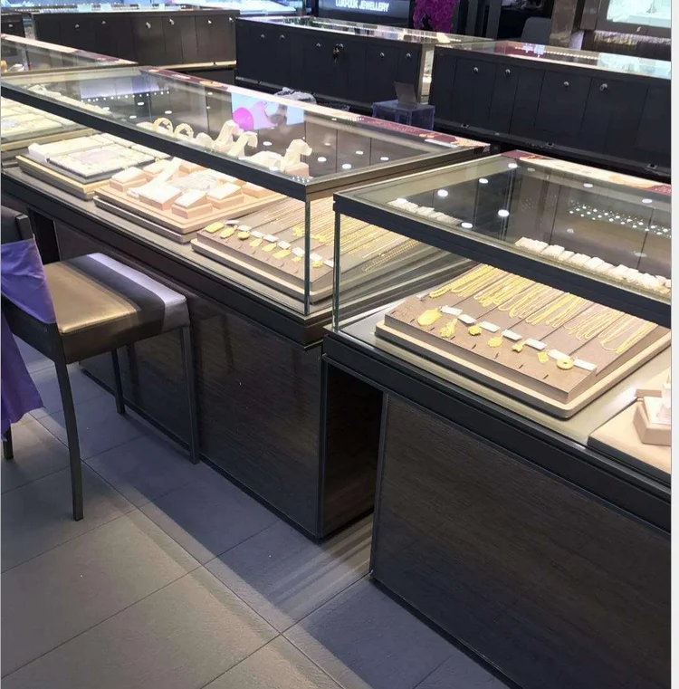 Hot Selling Window Front Counter Design Round Glass Jewelry Display Cabinet Showcase for Jewelry Store