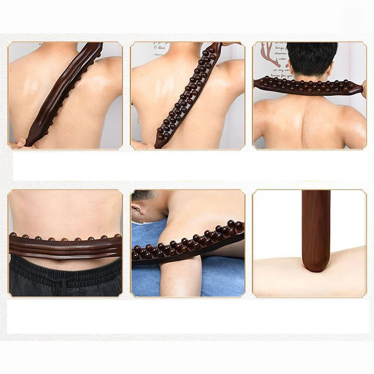 31 beads body wood therapy kit wood body sculpting tools Massage Roller Stick Tools for Lymphatic Drainage Anti Cellulite